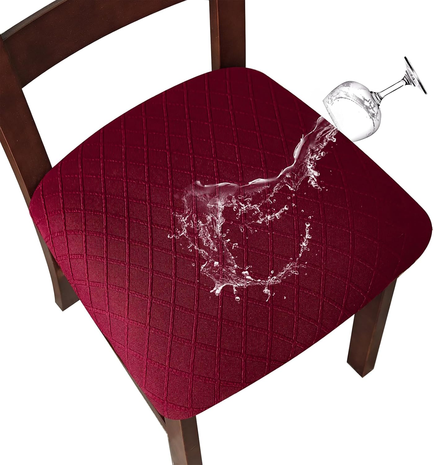 Genina Waterproof Seat Covers for Dining Room Chairs - 6 Pcs