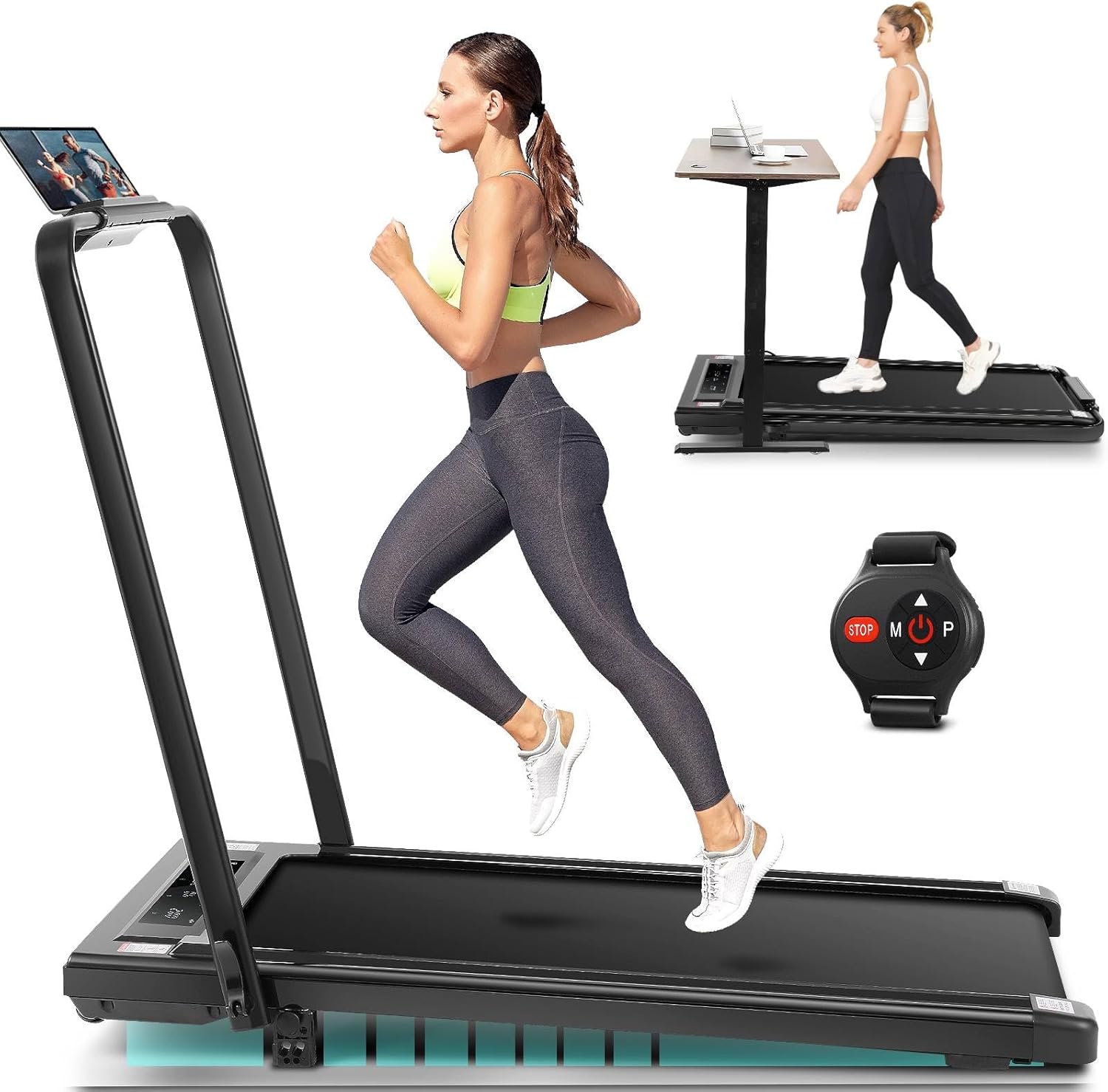 ANCHEER 3-in-1 Under Desk Treadmill: Incline, Remote Control, 2.5HP Power