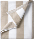 Large Oversized Beach Towel 36 x 70 in - Soft Cabana Stripe