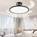 Retractable Ceiling Fan with Lights Remote Control - Low Profile 42in
