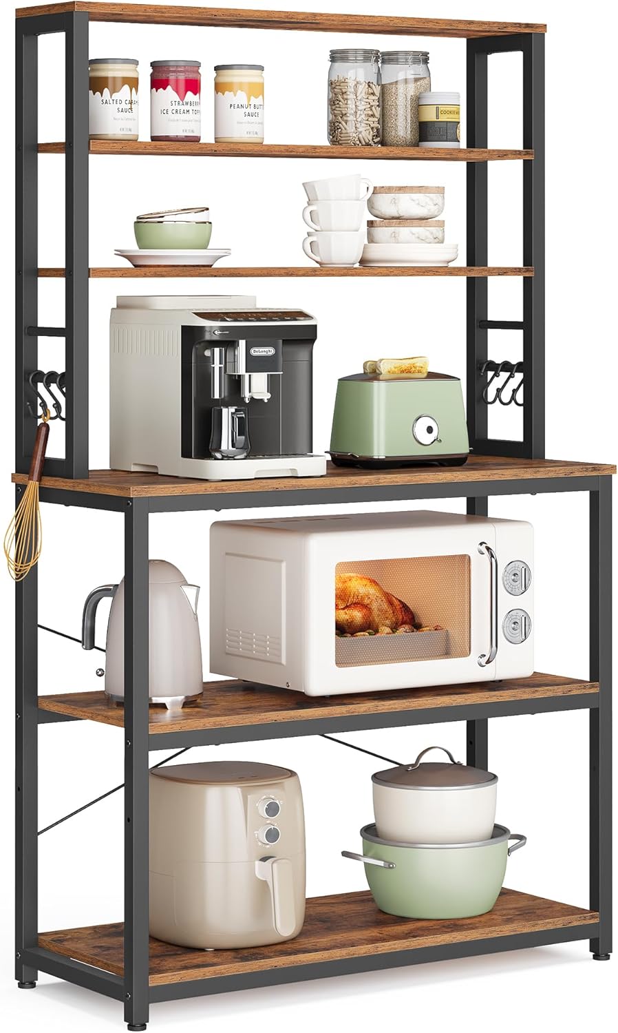 VASAGLE Coffee Bar Baker's Rack with 6-Tier Storage Solution