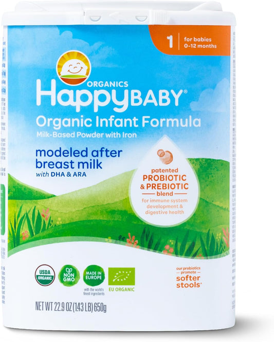 Happy Baby Organics Stage 1 Infant Formula for 0-12 Months