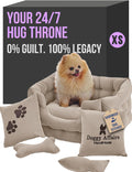 Luxury Dog Bed Chesterfield Handcrafted Velvet Throne - Joint Support