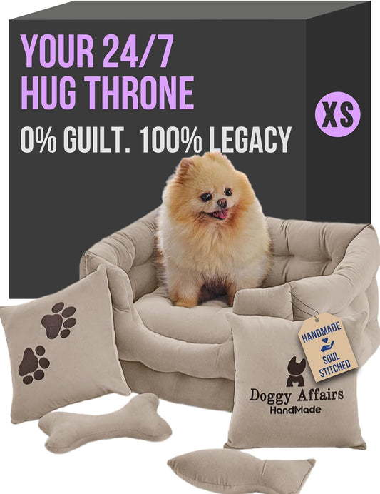 Luxury Dog Bed Chesterfield Throne for Dogs with Joint Support