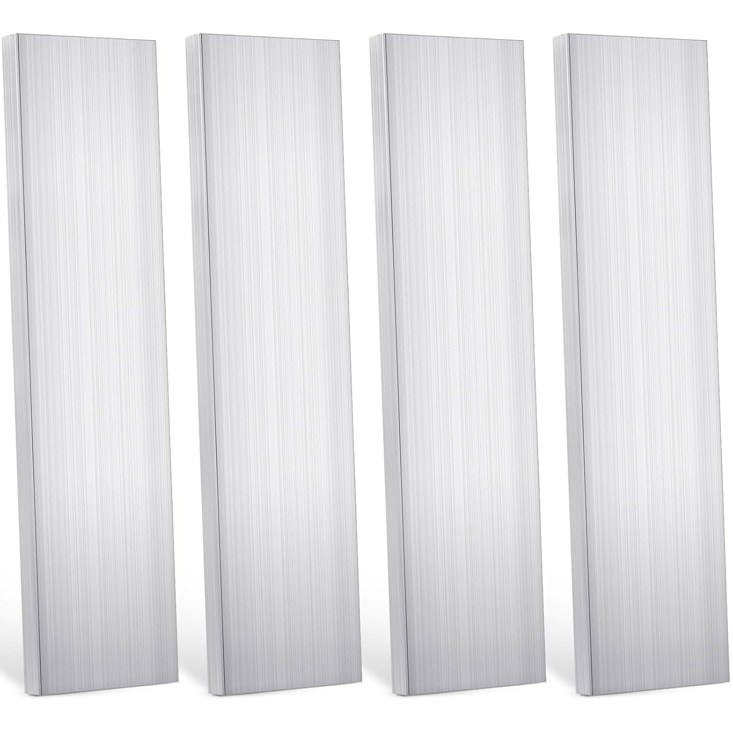 Therwen 4 Pcs 3/8in x 3in Aluminum Flat Bar for DIY Projects