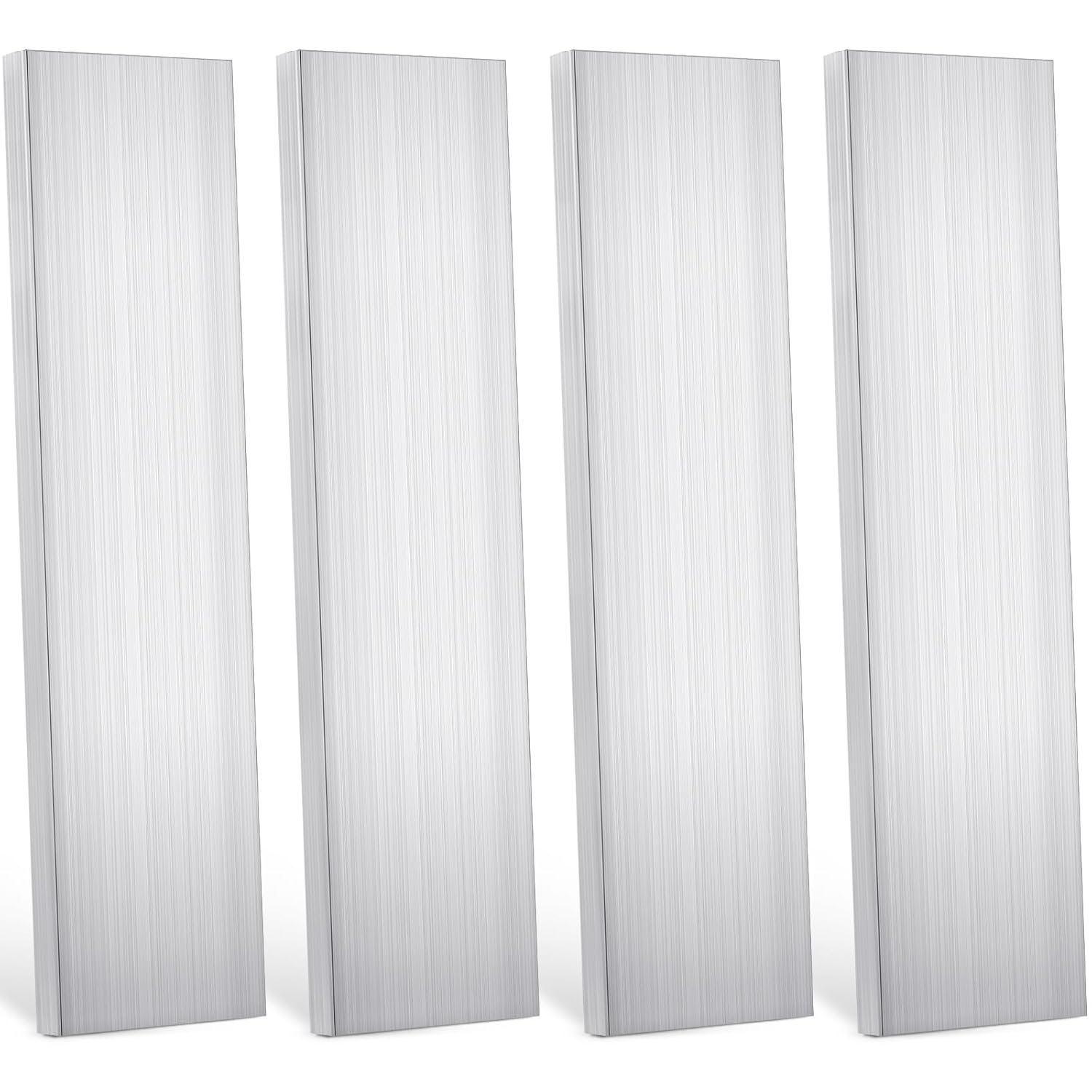 Therwen 4 Pcs 3/8in x 3in Aluminum Flat Bar for DIY Projects
