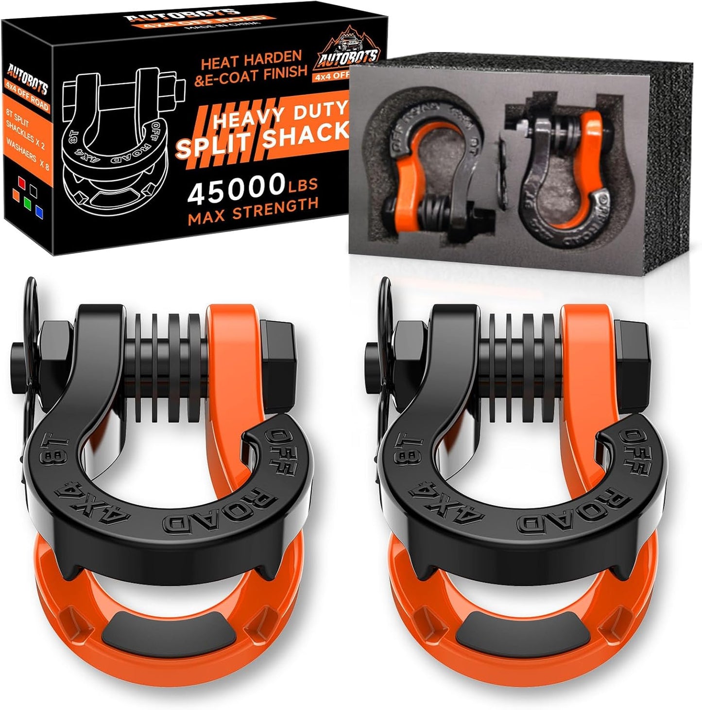 Heavy Duty 3/4 D Ring Shackles for Offroad Vehicle Recovery