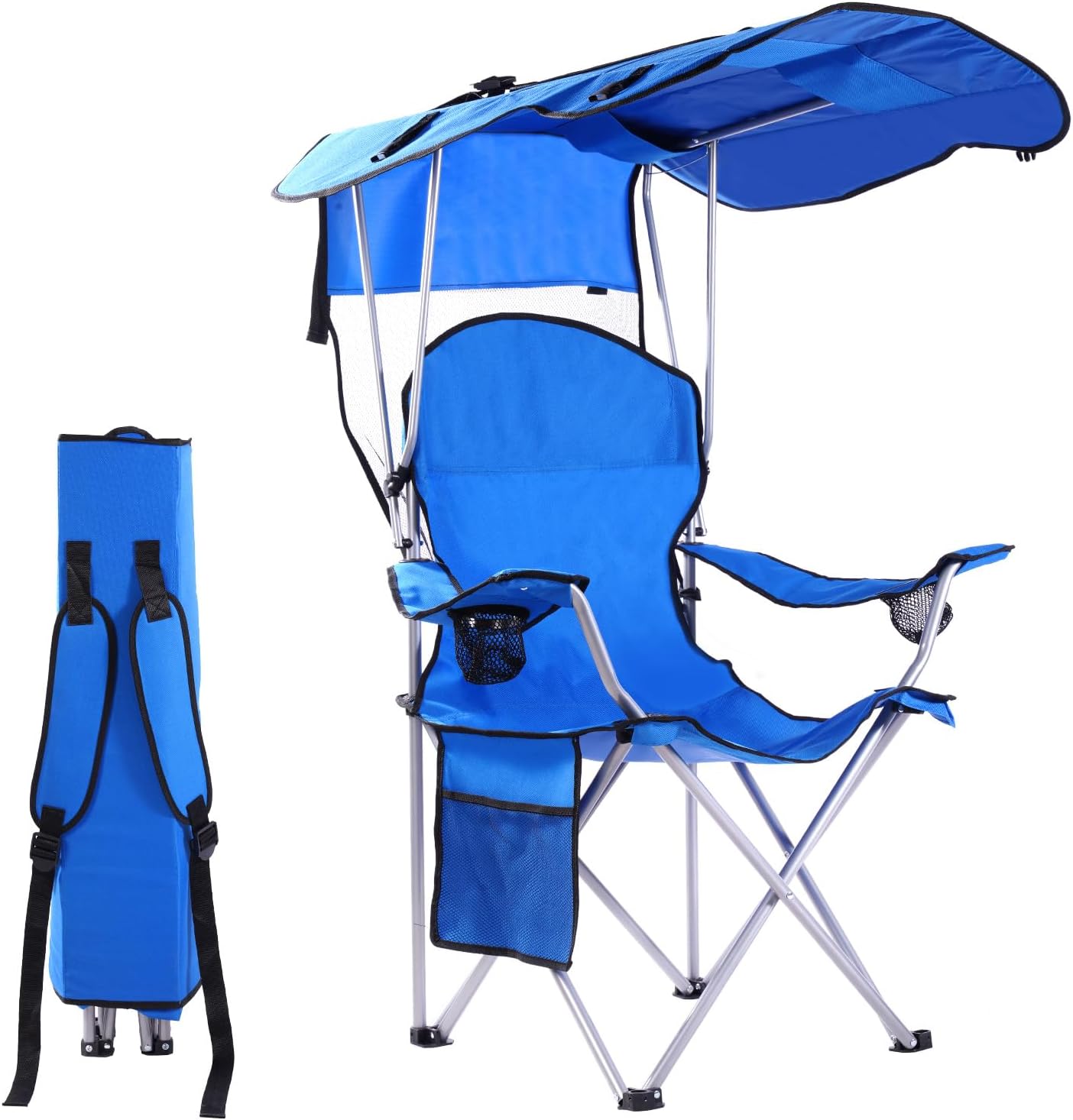 VTOY: Portable Canopy Lawn Chair with Sun Shade
