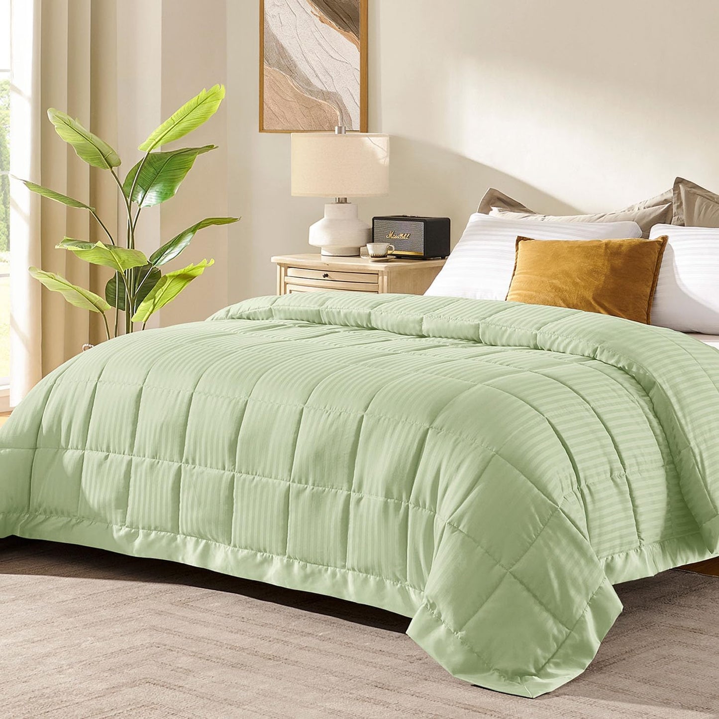 Downluxe King Size Blanket with Satin Trim for All Seasons