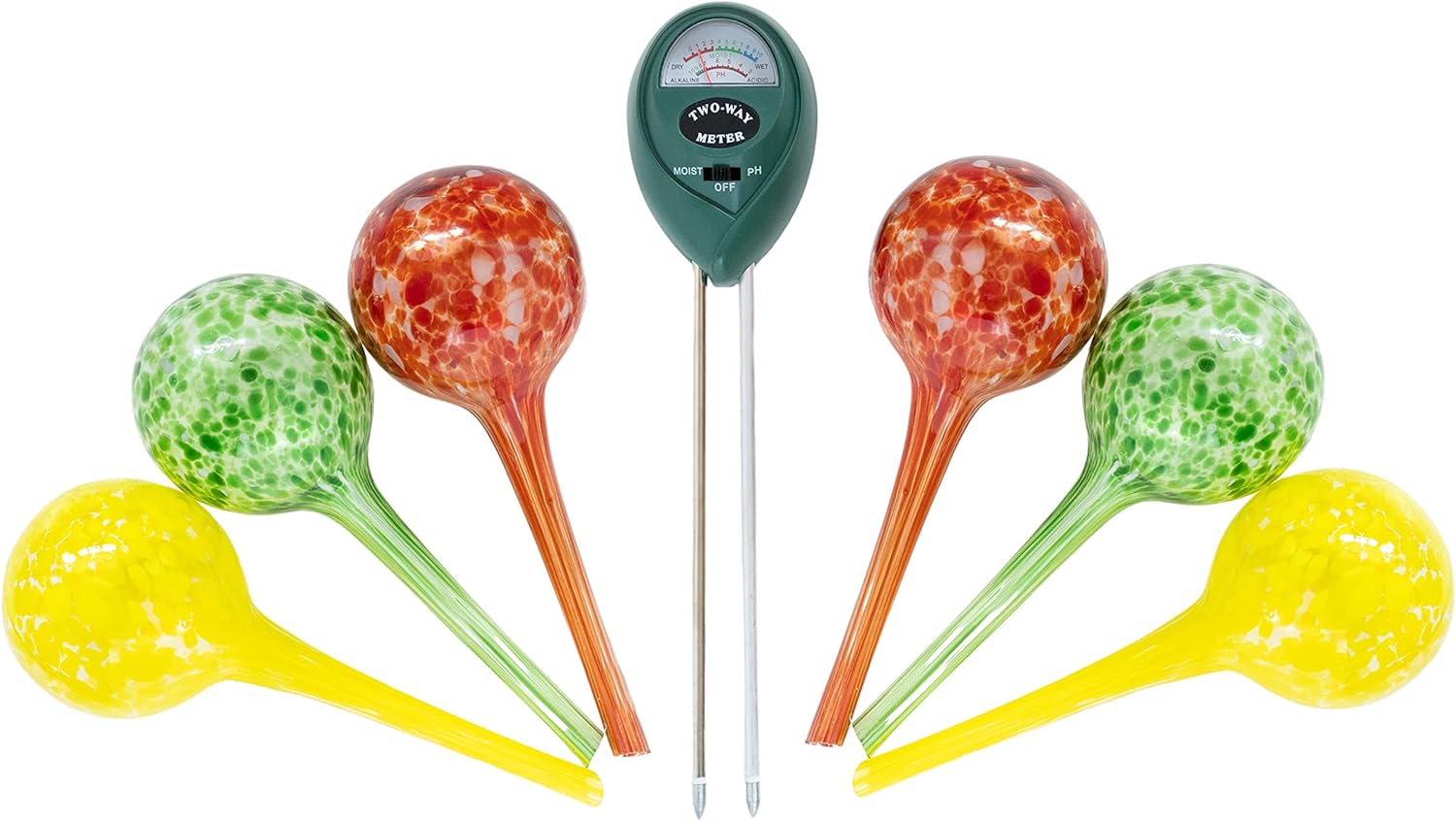 6 Small Plant Watering Globes - Self Watering Devices for Plants
