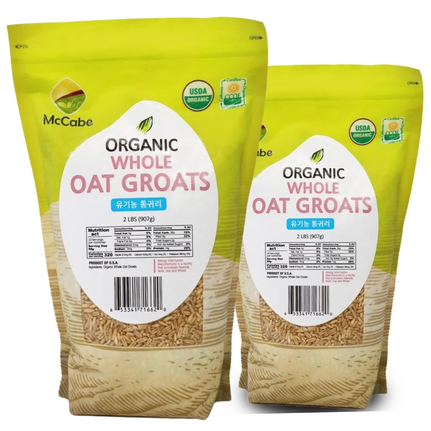 McCabe Organic Whole Oat Groats - Premium Whole Grain Oats