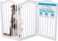 Arched Top Dog Gate 3-Panel 36in Freestanding Pet Barrier - Portable