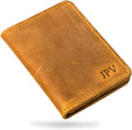 Personalized Leather Bifold Wallet for Men - Slim, Durable (Cinnamon)