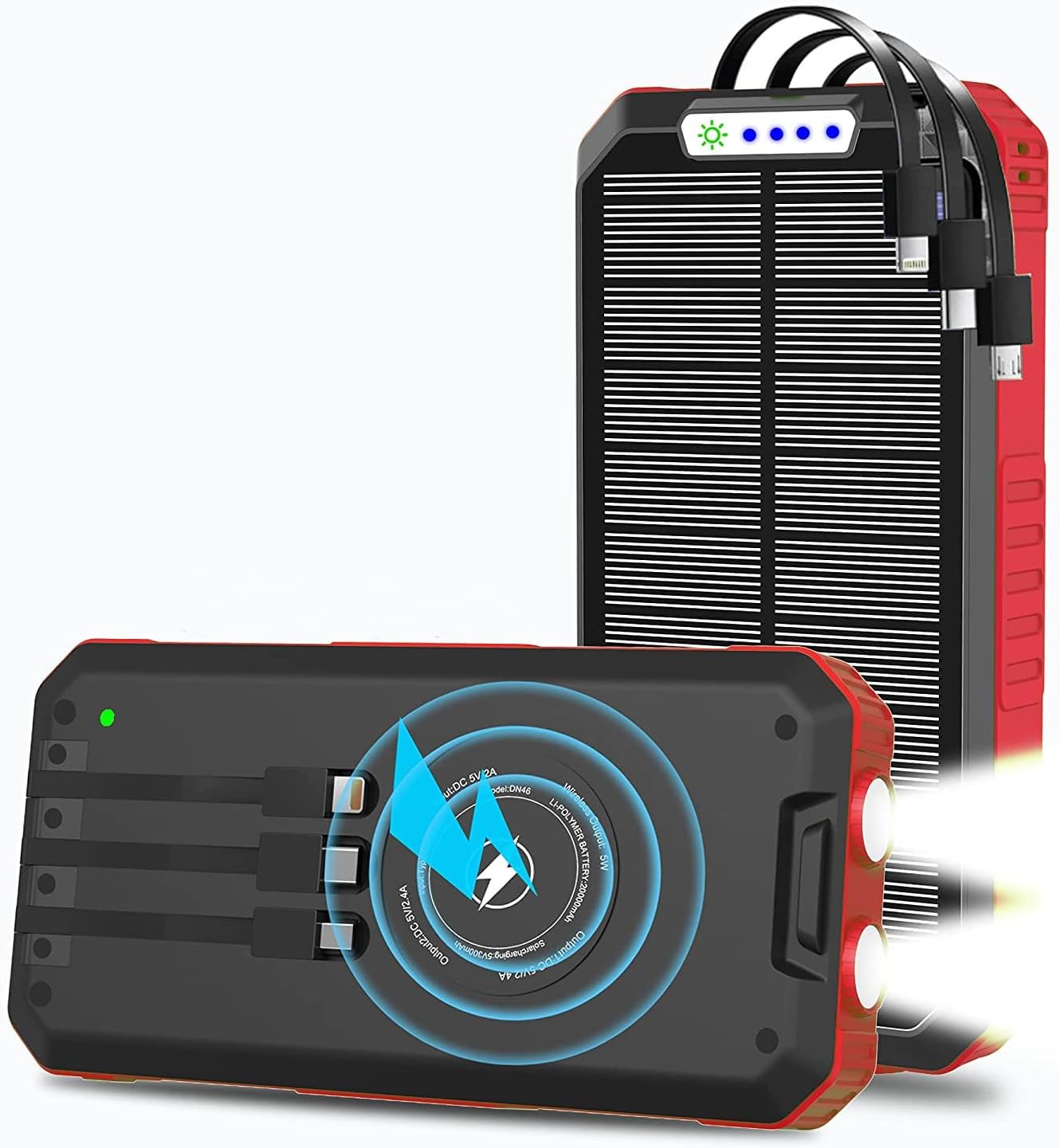 30000mAh Solar Power Bank w/ Fast Charging & LED - OIMYE