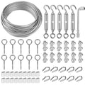 1/16 Wire Rope Kit 100ft Vinyl Coated Stainless Steel Cable - Complete