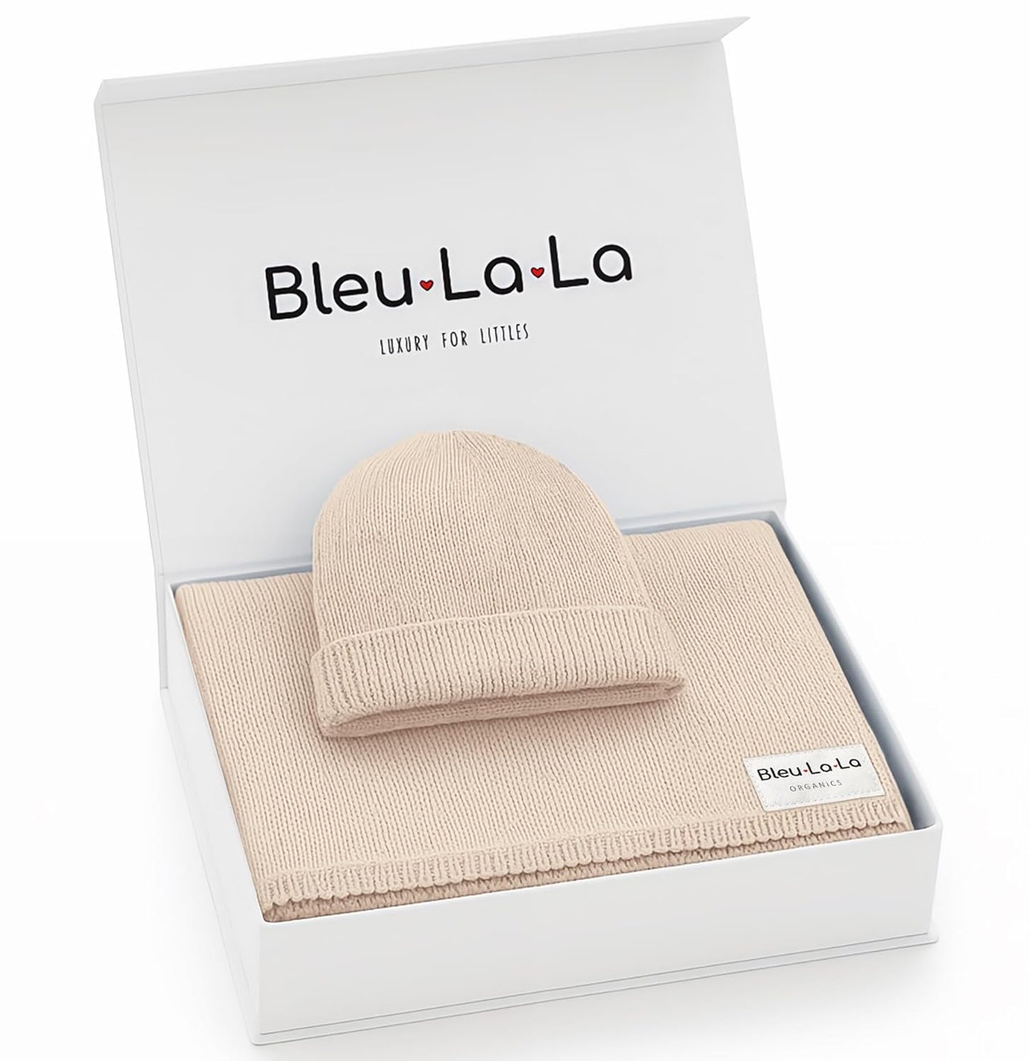 Luxe Collection Organic Luxury Knit Baby Blanket & Hat Set