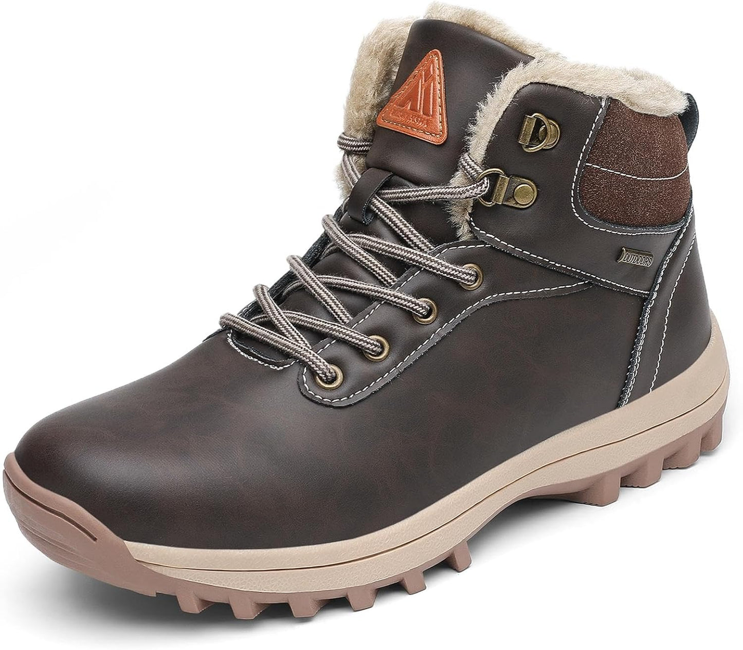 Mishansha Men's Waterproof Insulated Winter Snow Boots for Hiking