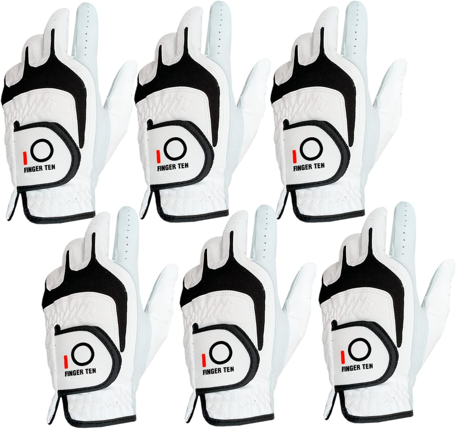 FINGER TEN Golf Gloves for Men - Premium Cabretta Leather Grip