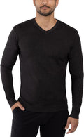 X RAY Mens V Neck Sweater Slim Fit Pullover - Comfortable Midweight In