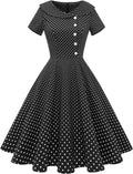 1950s Audrey Hepburn Style Cocktail Swing Dress - Classic Fit