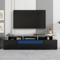 KLMM Versatile TV Stand for TVs Up to 80 in - LED High Gloss TV