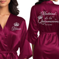 Mis Quince Anos Robe for Women - Personalized Satin Quinceanera Robe