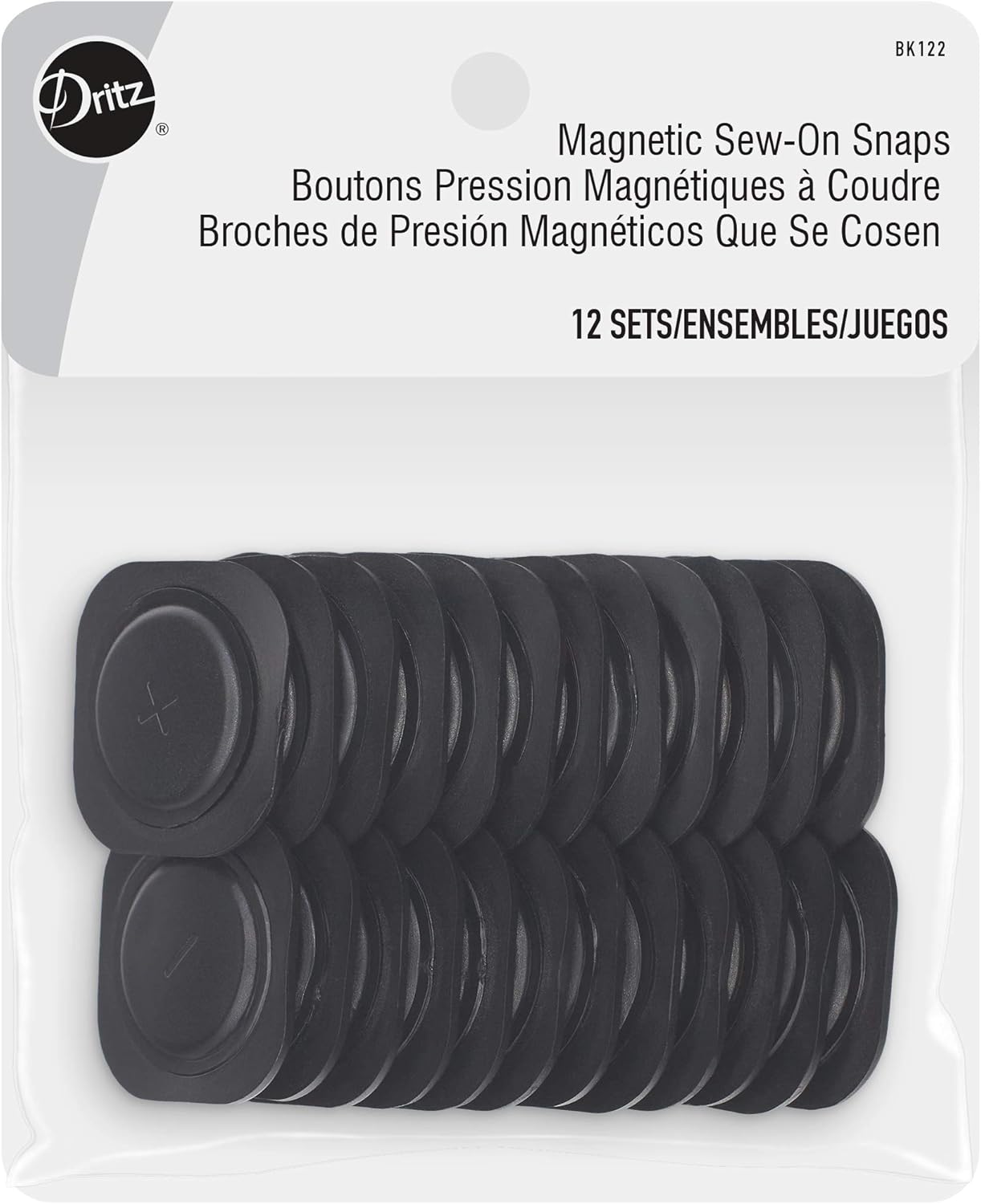 Dritz Sew on Magnetic Square Plastic Black Snaps Fasteners Review