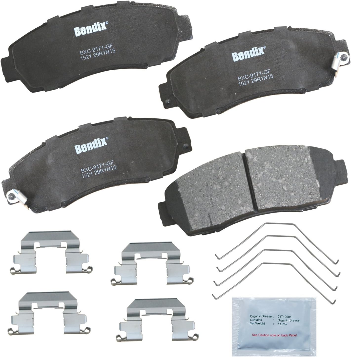 Bendix Priority1 CFC1521 Ceramic Brake Pads for Acura and Honda