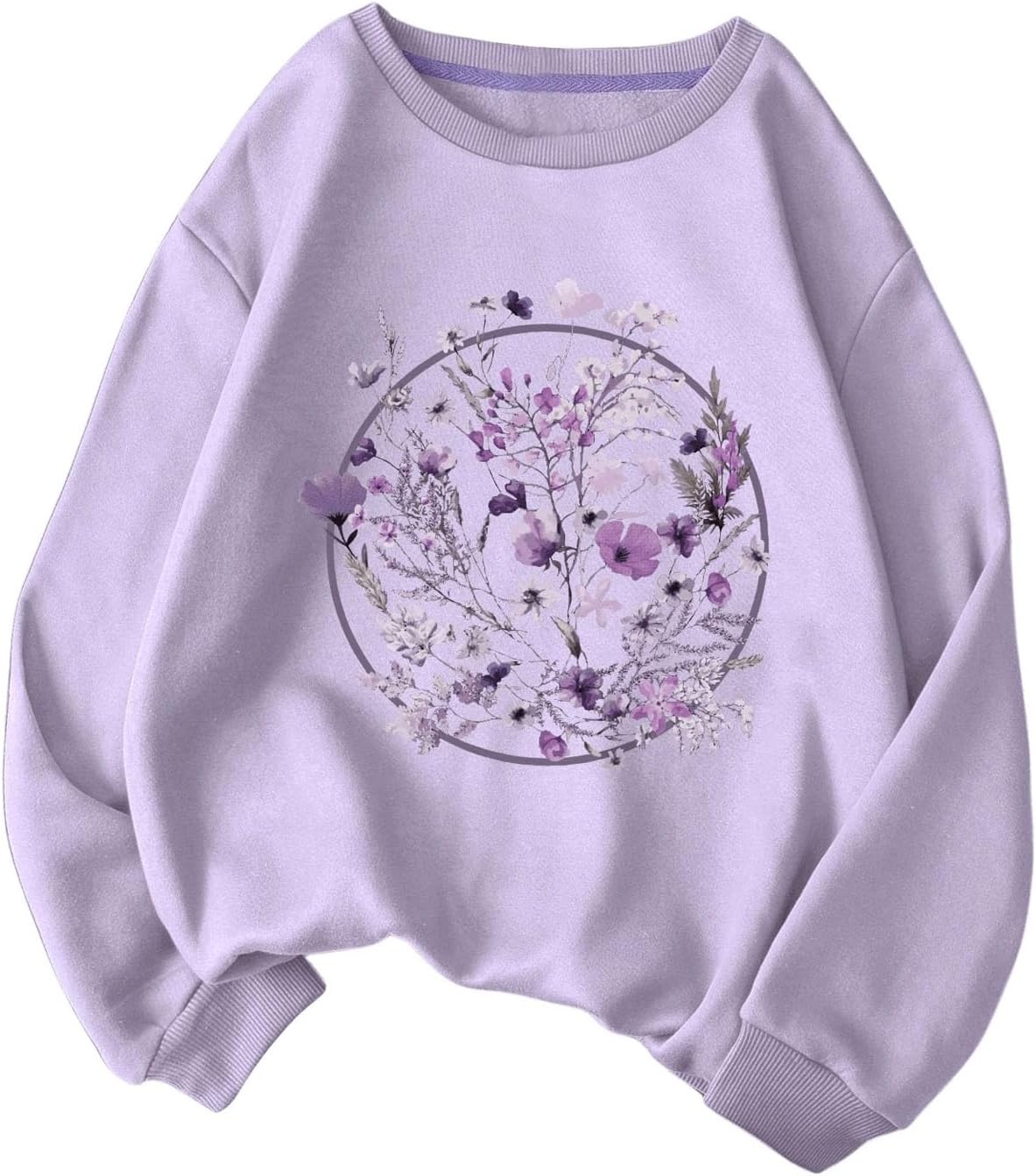 SweatyRocks Women's Cozy Floral Sweatshirt