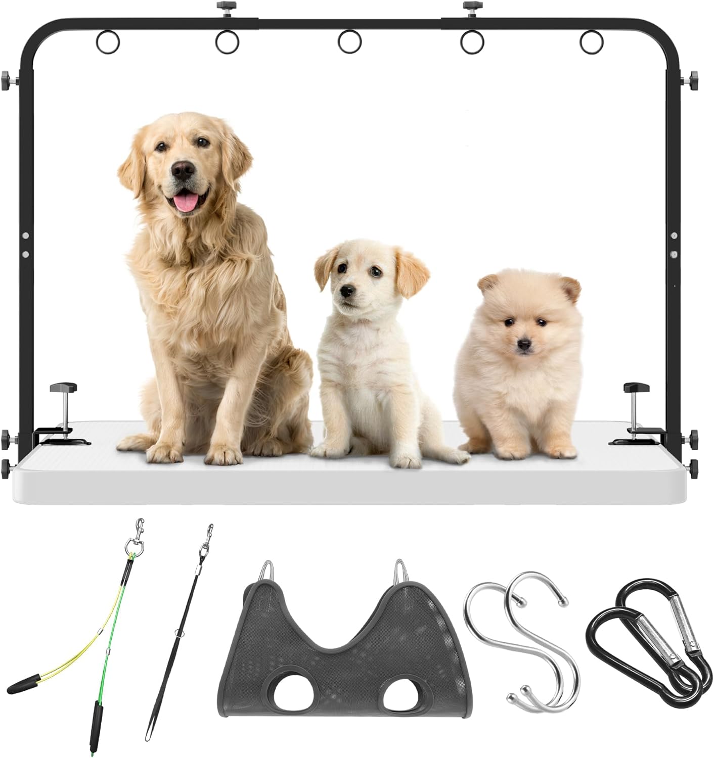 Adjustable Dog Grooming Arm for All Pets: 42in Height, 39in Width