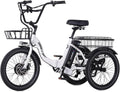 Electric Tricycle for Adults 20in Folding Etrike with Large Basket