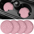 Car Cup Coasters 4 Pack - Non-Slip Silicone Cup Holder Inserts Dusty