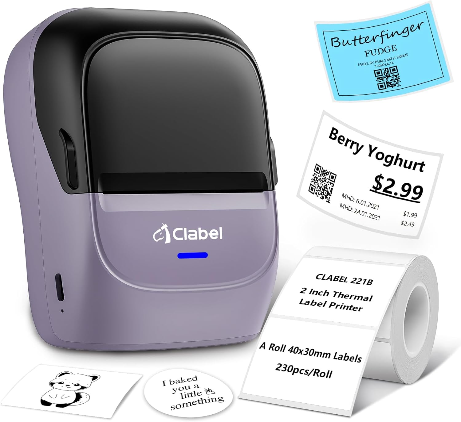 CLABEL Inkless Label Printer: Phone & PC Compatible