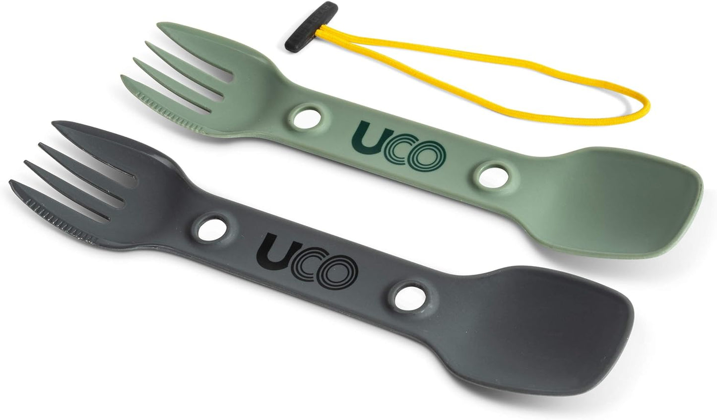 UCO 3-in-1 Spork Combo, Gold/Sky Blue, 2-Pack