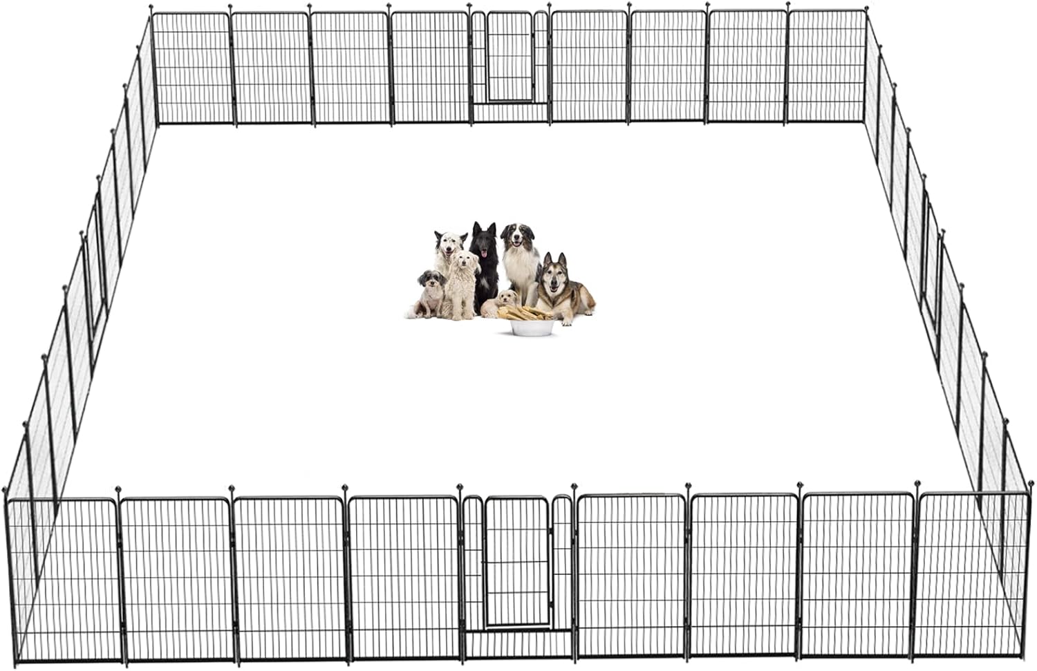 Dog Playpen 40 inch Heavy Duty Metal Pet Fence for All Dogs