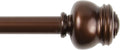 Kenney Glendale Adjustable Curtain Rod, Cocoa Brown, 48-86 Inches