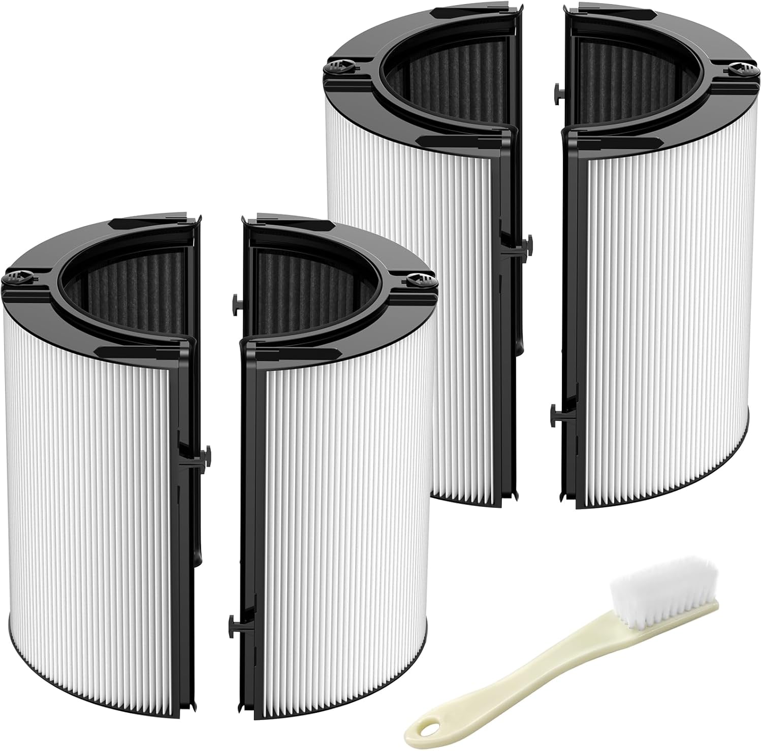 Ecleanfy 2-Pack Upgraded 2-in-1 True HEPA+ Carbon Fil-ter for Dyson Air Purifiers