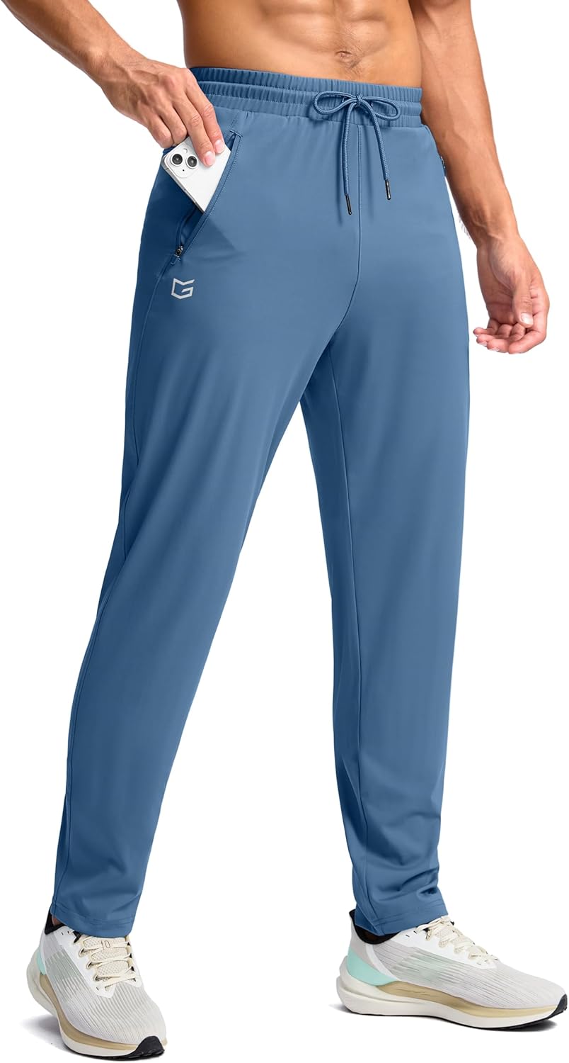 G Gradual Men's Tall Sweatpants with Zipper Pockets for Comfort