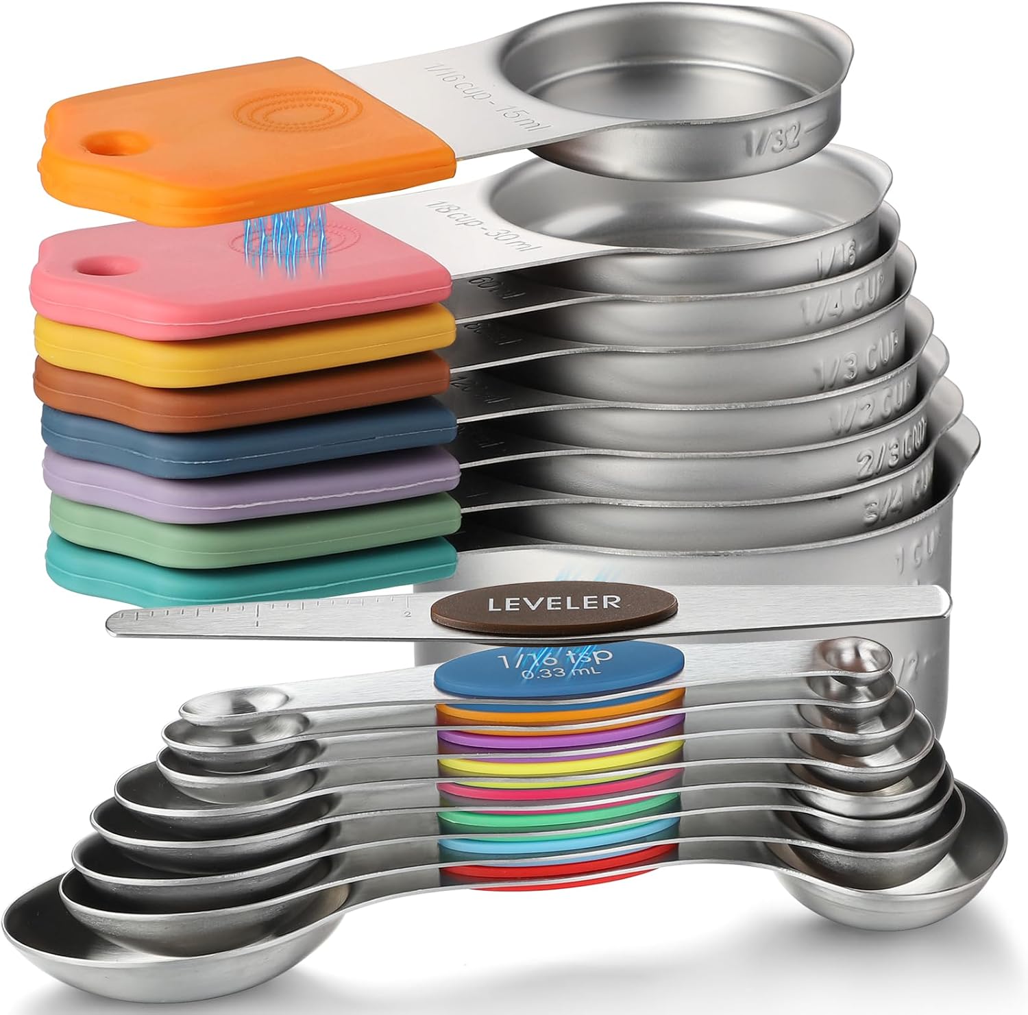 Magnetic Measuring Cups and Spoons Set for Accurate Baking