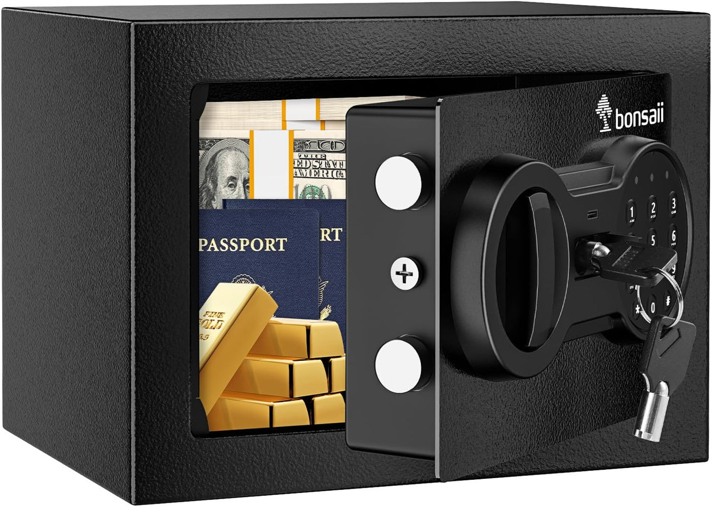 Bonsaii Safe Box with Electronic Keypad for Cash and Jewelry