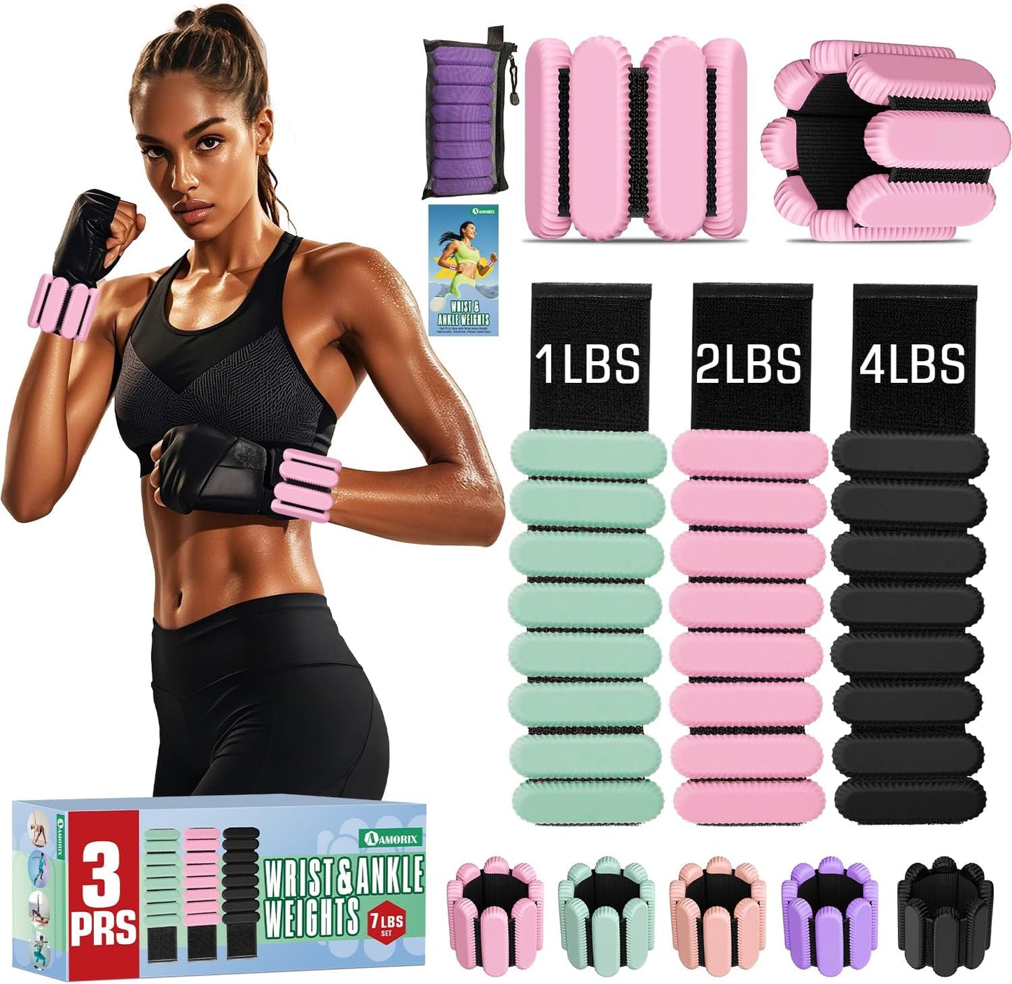 Ankle Weights for Women Men - Versatile Workout Weights Set