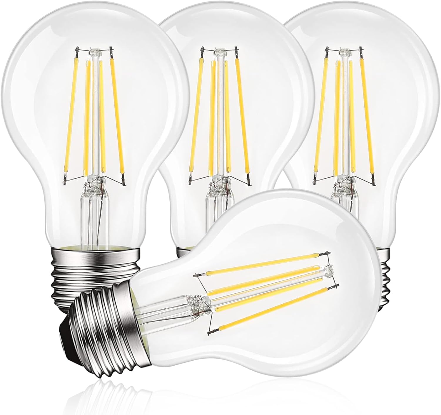 LUXRITE Vintage A19 LED Light Bulbs for Bright Home Lighting