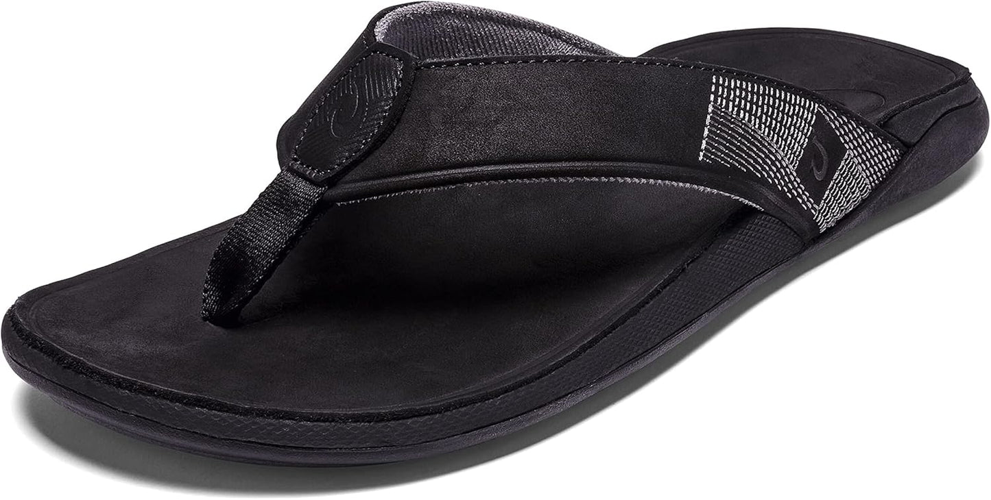 OLUKAI Tuahine Men's Waterproof Leather Sandals for Comfort