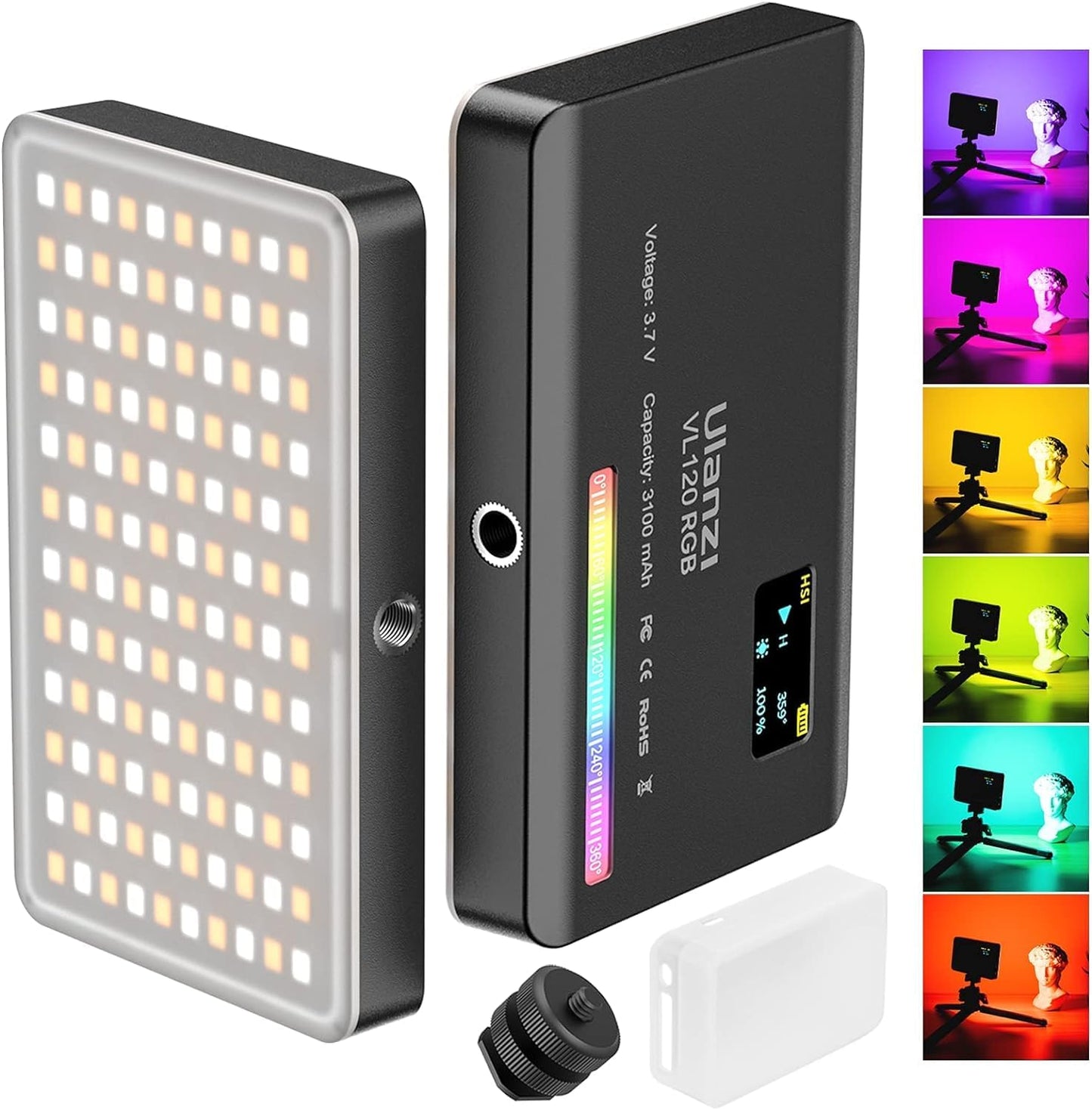 ULANZI VL120 RGB Video Light: Compact LED for Vlogging & Photography