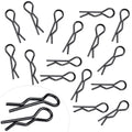 HobbyPark Small 1/16 1/18 Bent Body Clips 50-Pack - Secure Fit