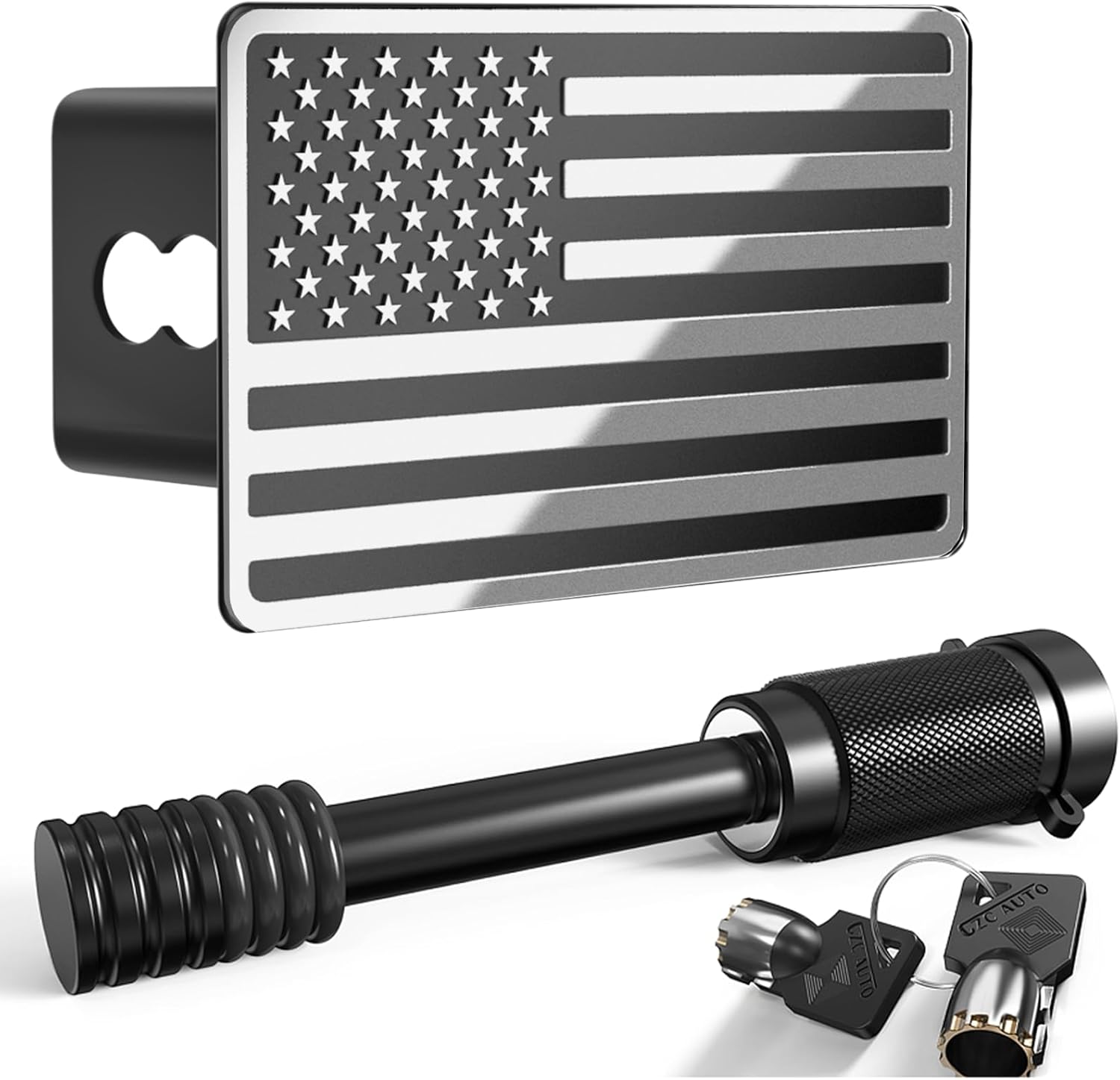 2.5 Inch American Flag Trailer Hitch Cover for Secure Fit