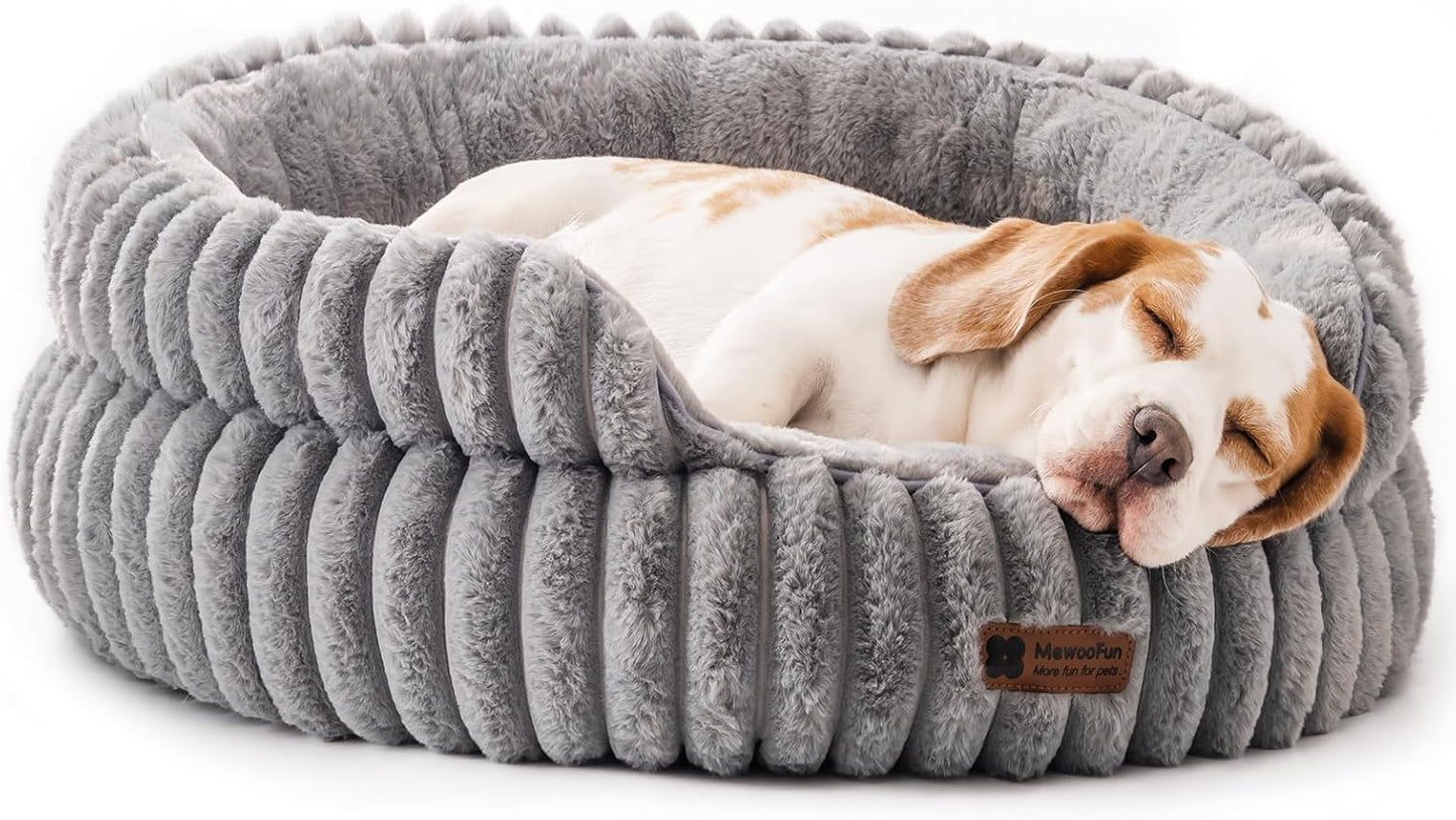 MEWOOFUN Dog Bed for Medium Dogs and Cats - Cozy Nest Design