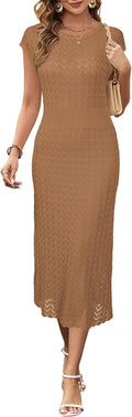 Newshows Women Fall Sweater Dress Midi - Modest Business Casual