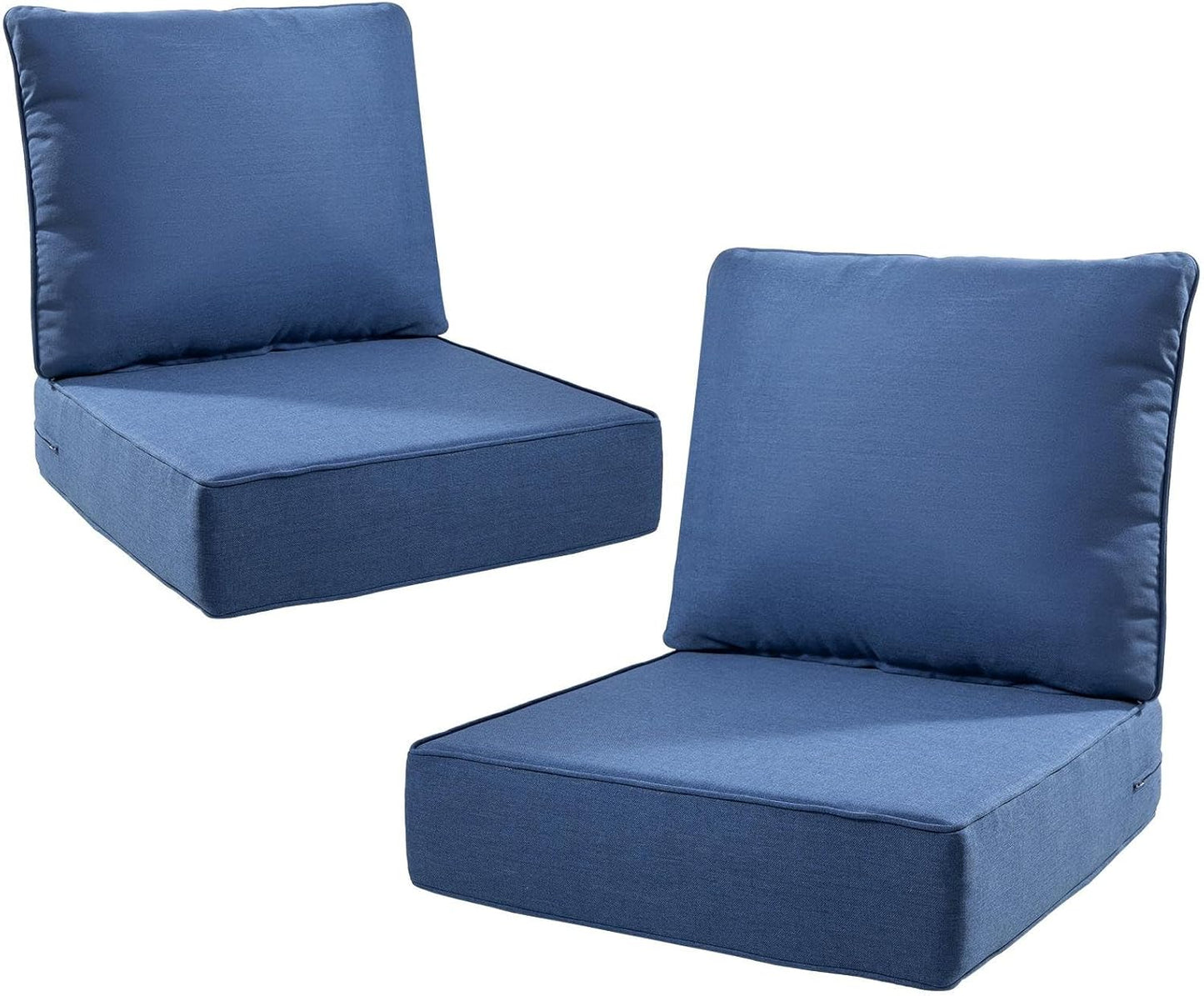 6 Thick Outdoor Cushions for Deep Seat Patio Chairs and Loveseats