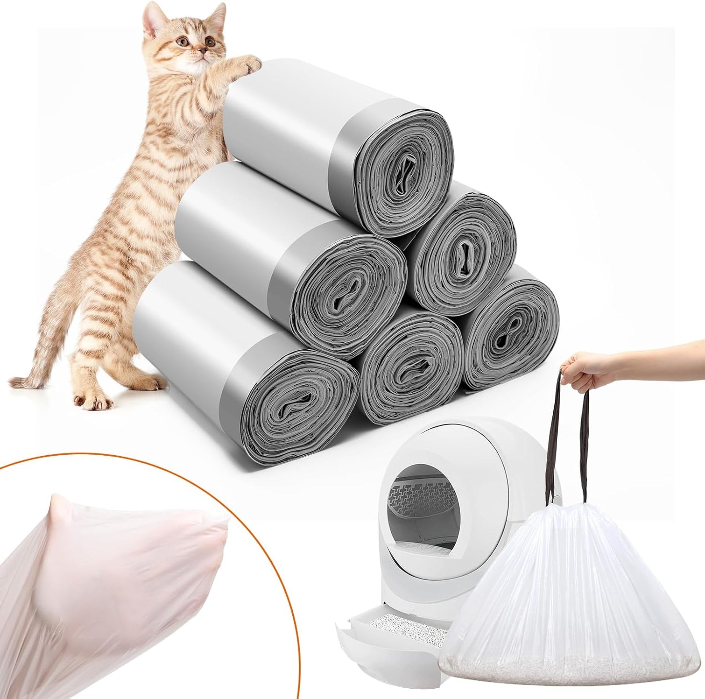 COITEK Super Thick Cat Litter Liners 20mil - Easy Cleanup!